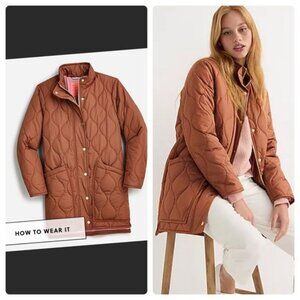 J Crew Signature Puffer Coccon Coat Sz S NWT